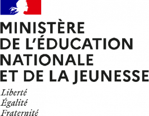 Logo du Ministère de l'Education Nationale et de la Jeunesse partenaire de l'association Banlieues School programmes éducatifs