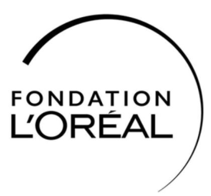 Logo noir sur fond blanc fondation L'Oréal partenaire Banlieues School programme talents Pour les filles et la science