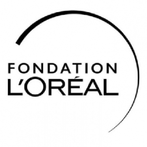 Logo noir sur fond blanc fondation L'Oréal partenaire Banlieues School programme talents Pour les filles et la science